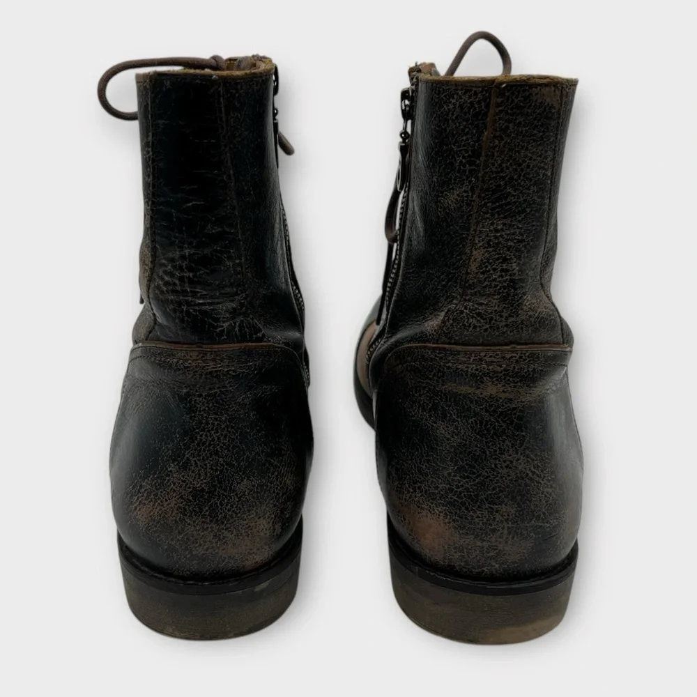 Bed Stu Protege Cobbler Combat Boots Side Zip Men’s 11 Great Condition! Leather - Picture 5 of 8